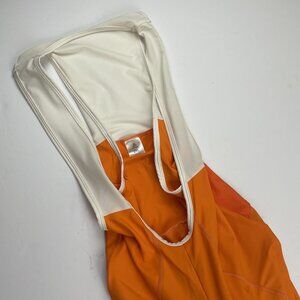 CEROTI Cycling Bib Shorts Men’s 2XL Orange White Stretch Inner Pad Compression